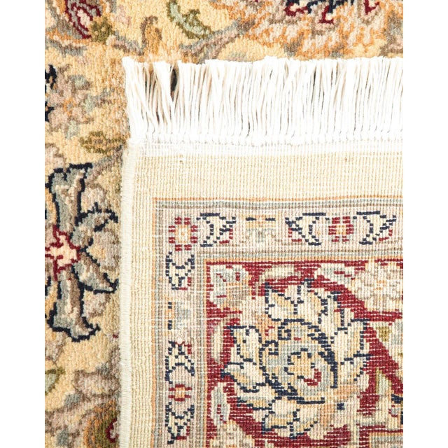 2000 - 2009 Mogul, One-of-a-Kind Hand-Knotted Area Rug in Ivory, 4' 1" x 6' 3" For Sale - Image 5 of 8