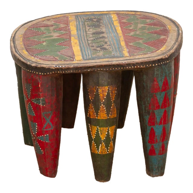 Nupe Ceremonial Carved Stool For Sale