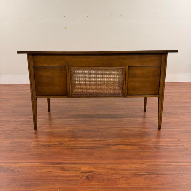 Broyhill Brasilia Broyhill Brasilia Mid-Century Walnut Desk For Sale - Image 4 of 17