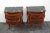 French Marble Top Bombay Serpentine Inlay Commodes Nightstands a Pair For Sale In Miami - Image 6 of 12