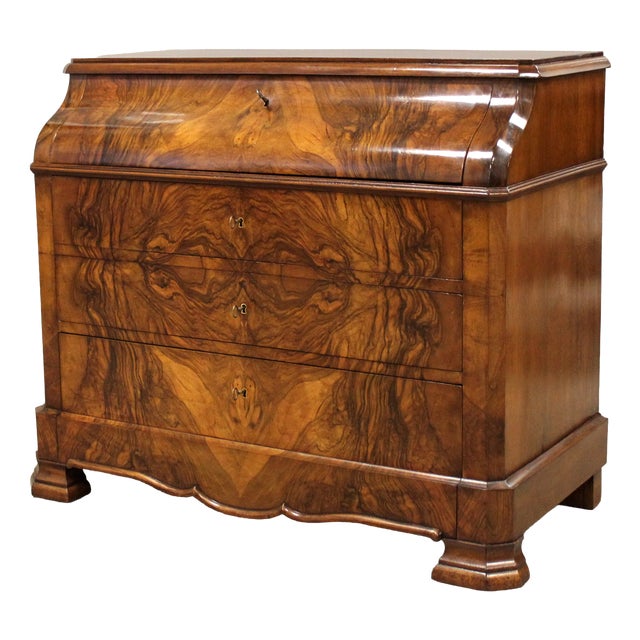 Antique Secretaire in Walnut, 1800s For Sale