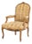 Louis XV Style Leopard Print Upholstered Fauteuil For Sale