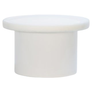 Large Alwa Three 5801W Side Table in White by Sebastian Herkner for Pulpo For Sale