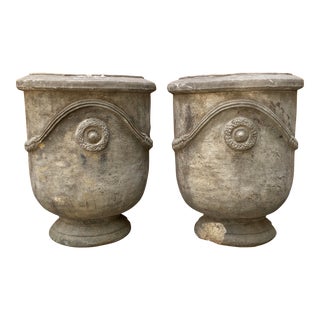 Cast Stone French Style Anduze Jardinères For Sale