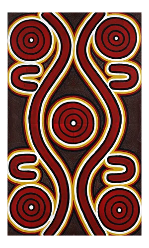 Sandy Hunter Petyarre, ''Men's Dreaming'' Aboriginal Art Painting 1996