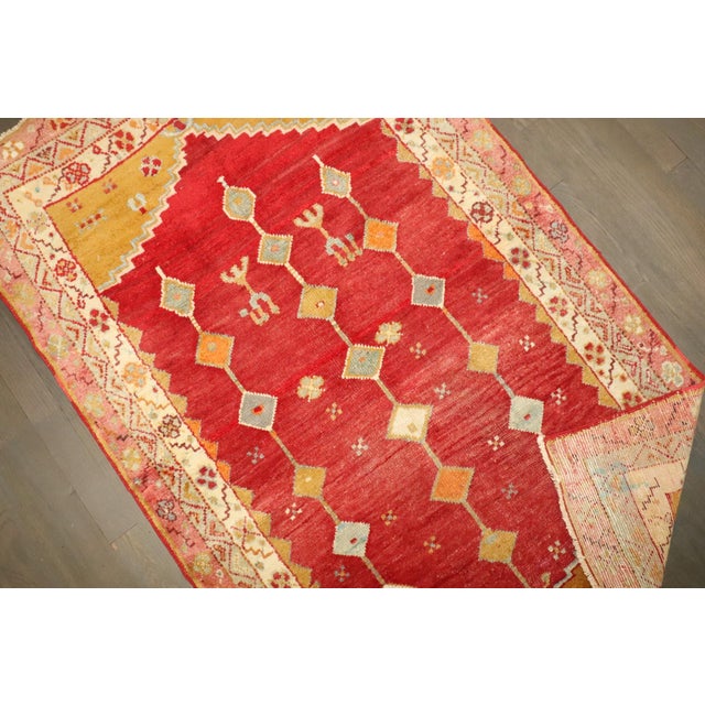 Red Antique Red Anatolian Rug - 3'1" x 4'11" For Sale - Image 8 of 9