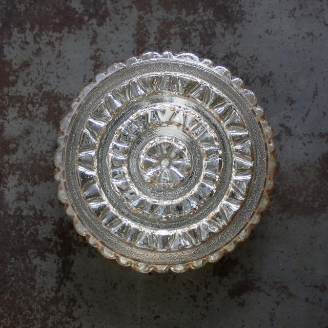 Mid-Century Modern Light Amber Glass Sconce For Sale - Image 6 of 9