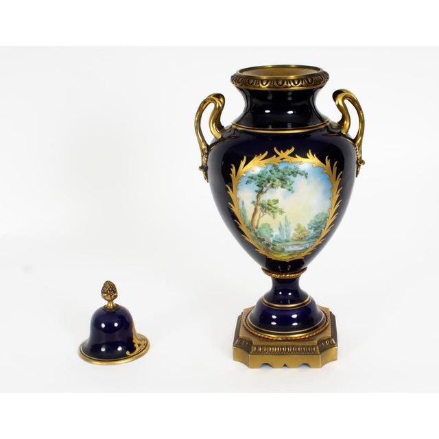 Paris Porcelain & Ormolu Mounted 3 Piece Mantel Set, Early 20th Century, Set of 3 For Sale - Image 13 of 18