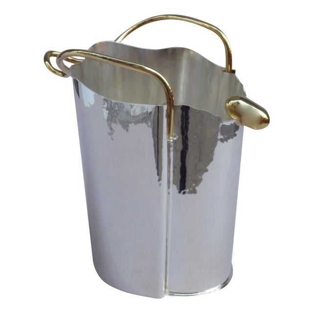1990s Unusual Sterling Silver Champagne Cooler For Sale