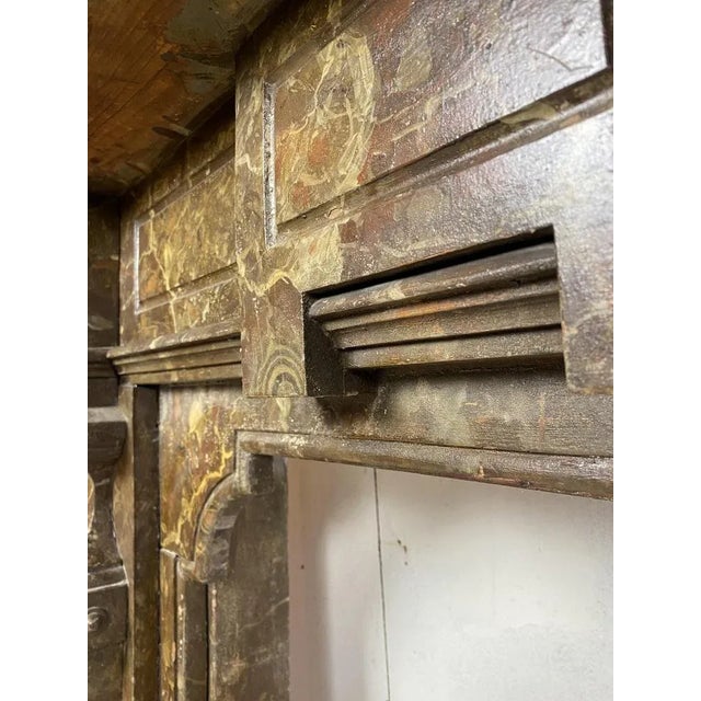 Antique Wooden Fireplace Mantle, 1900s For Sale - Image 10 of 18
