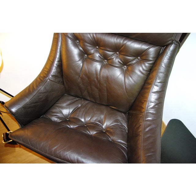 Set of Norwegian Falcon Armchair and Ottoman by Sigurd Ressel for Vatne Mobler, 1970s For Sale - Image 15 of 18