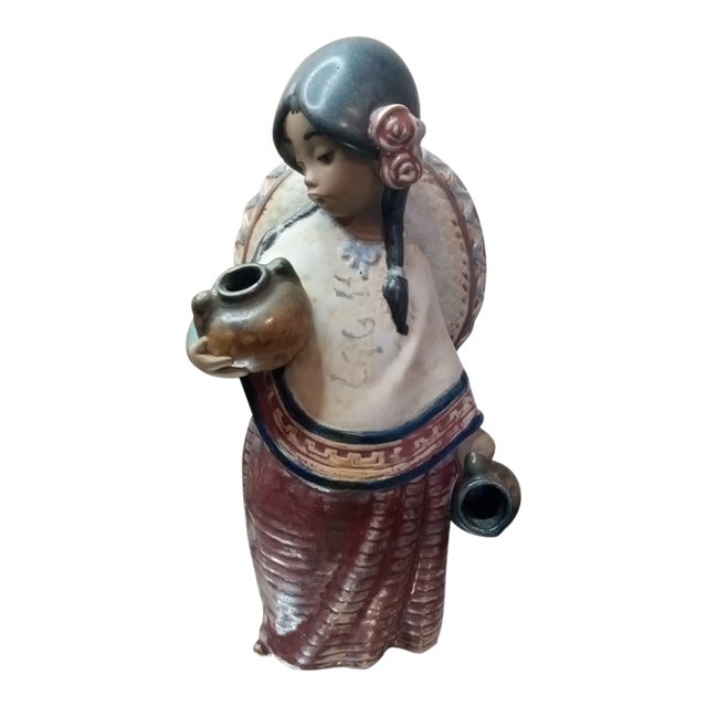Rare Le Lladro Spain Pepita With Sombrero Figurine For Sale