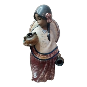 Rare Le Lladro Spain Pepita With Sombrero Figurine