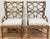Fretwork Rattan Wingback Chairs, a Pair For Sale In Kansas City - Image 6 of 13