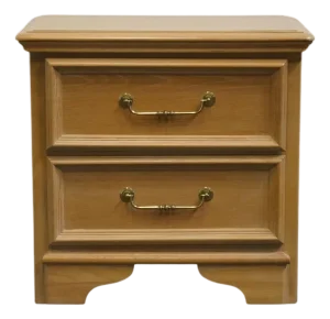 Late 20th Century Stanley Furniture Washed Oak Coastal Contemporary Style 25" Two Drawer Nightstand