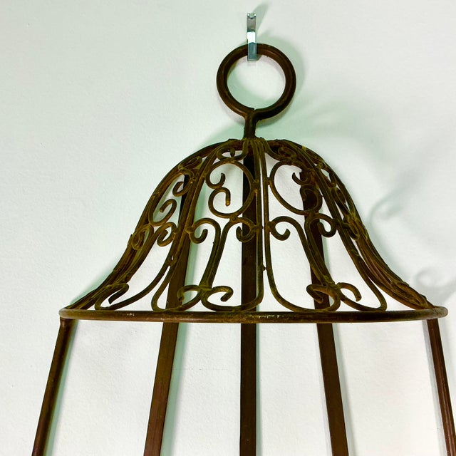 1950s Vintage Italian Mediterranean Boho Chic 2 Tier Ironwork Jardinere Planter, Wall Mounted. For Sale - Image 14 of 14