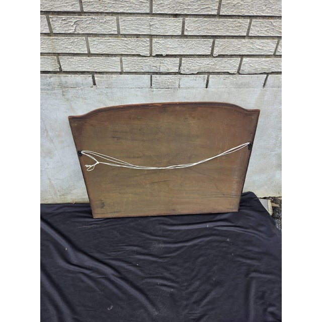 1920 English Style Wall Mirror, Cherry Wood, American Made. For Sale - Image 13 of 14