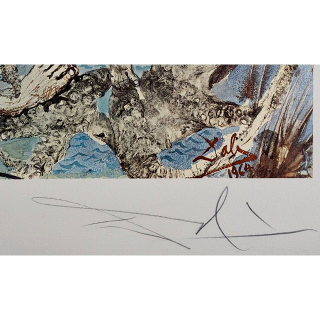 Dali Triumph of the Sea Hand Signed Numbered Lithograph Surreal Rare Art For Sale - Image 4 of 5