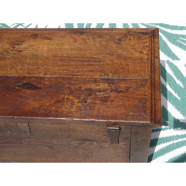 Antique Louis XIII Style Oak Storage Bench For Sale - Image 17 of 18