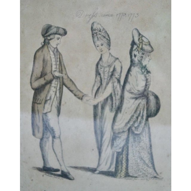 J. P. Malcolm, Fashion Illustrations, Lithograph Prints, 1808, Set of 5 For Sale - Image 4 of 17