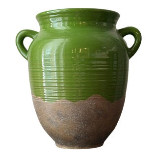 Southern Living Olive Jar Du Marais Green Ceramic Urn For Sale