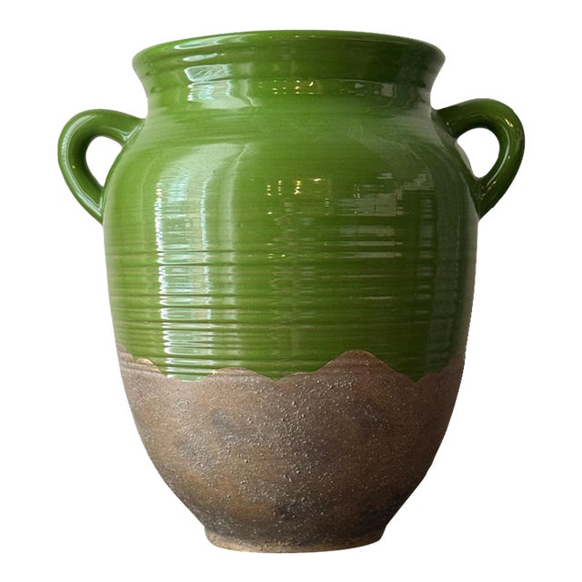 Southern Living Olive Jar Du Marais Green Ceramic Urn For Sale