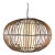 Franco Albini Rattan Cage Pendant Chandelier With Interior Shade For Sale