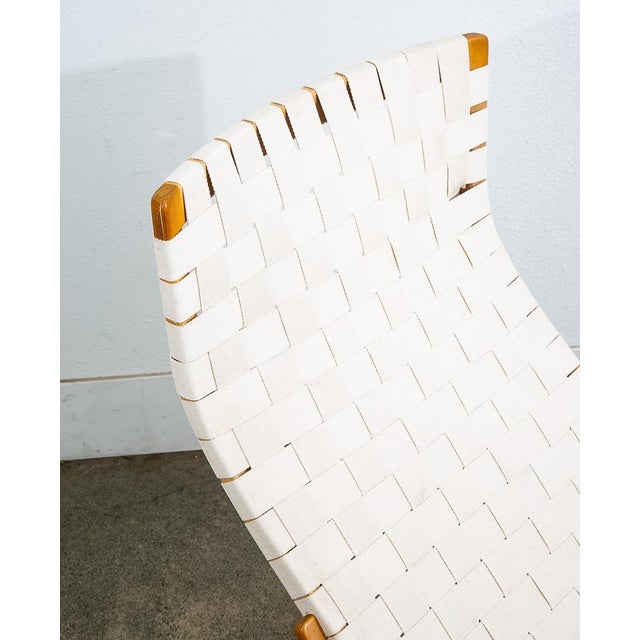 White 1960s Mid Century Danish Modern Lounge Chairs Dux Bruno Mathsson Pernilla Canvas White For Sale - Image 8 of 12