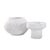 White Faux Bois Tall Bowl in a White Washed Polyresin For Sale - Image 8 of 11