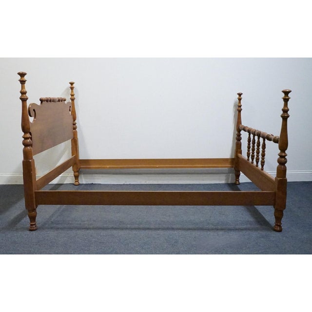 Sprague & Carleton Solid Hard Rock Maple Colonial Early American Full Size Bed 210-400-784 For Sale - Image 10 of 13