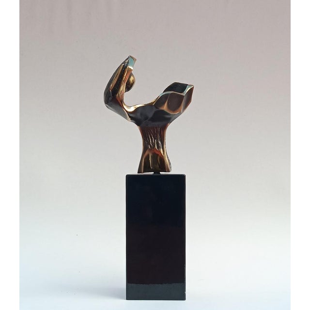 Aluminum & Bronze Sculpture in the Air of His Flight by José Lucas, 2000, in Good conditions. Designed from 2000