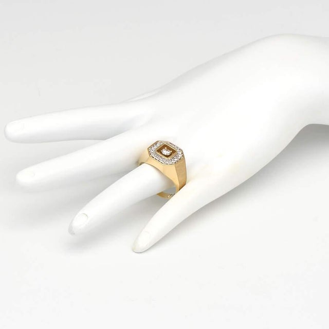 1980s 14KY Octogon Diamond(0.55) Ring, size 9 For Sale - Image 5 of 5