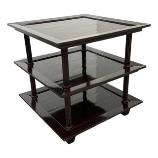 Barbara Barry for Baker Furniture Mahogany Étagère Side Table, Model 3459 For Sale