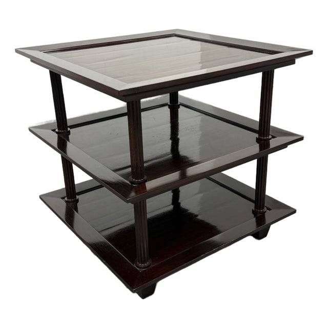 Barbara Barry for Baker Furniture Mahogany Étagère Side Table, Model 3459 For Sale
