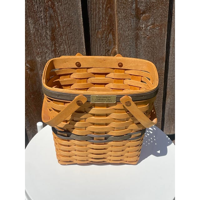 1990s Longaberger Club Membership Basket For Sale - Image 5 of 5