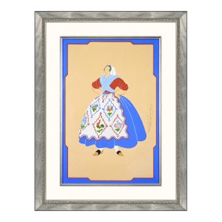 1945 Ciboulette Mere Freuse Gouache Erté For Sale