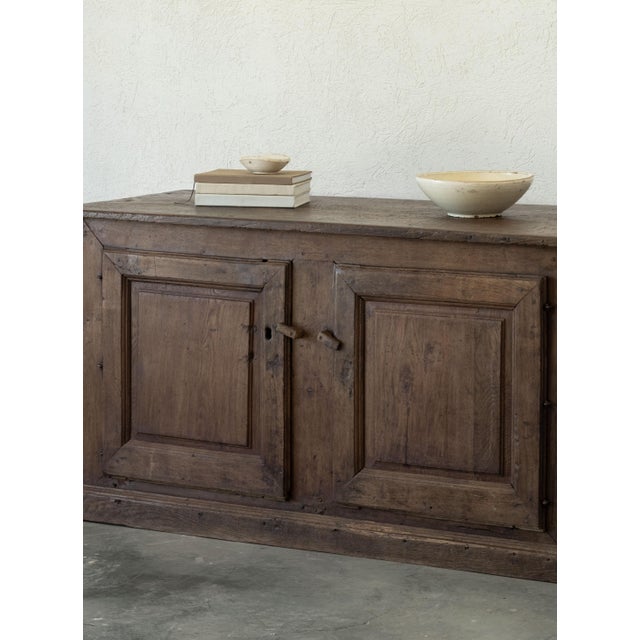 Wood Counter Sideboard in Italian Chestnut For Sale - Image 7 of 16