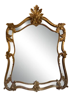 Early 20th Century Italian Double Frame Regency Gilt Wood Mirror