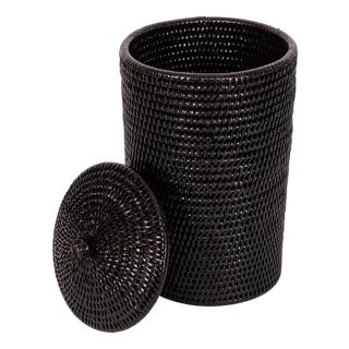 Artifacts Rattan Double Toilet Roll Holder, Tudor Black For Sale