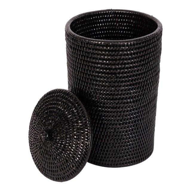 Artifacts Rattan Double Toilet Roll Holder, Tudor Black For Sale