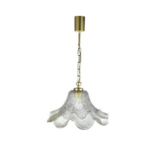 Textured Glass Ceiling Lamp For Sale