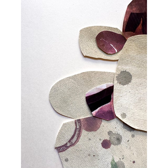 Abstract "Love Without Words 3" Original Mixed-Media Collage on Paper by Zac Woodiel For Sale - Image 3 of 9