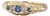 Antique 0.28ctw Sapphire Diamond Ornate Ring 18k Yellow Gold Size 9 For Sale