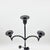 2020s Hand Forged Iron Floor Candelabra 48.5″ (123cm) Antique Copper Patina 3-Arm Balanced Scroll Candle Holder Rustic Decor For Sale - Image 5 of 8