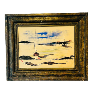 Mid 20th Century Watercolor in Antique Frame, Original, Signed "Birdsey"