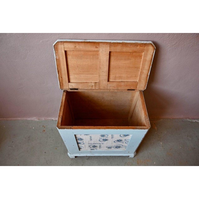 Large Vintage Patinated Wooden Chest For Sale - Image 12 of 13