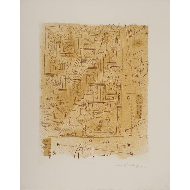 André masson (1896-1987) senological urban planning, 1960 original etching and aquatint signed in pencil on vellum 44 x...