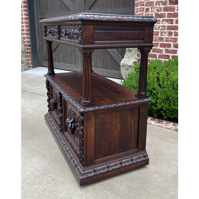 Antique French Server Sideboard Console Sofa Table Cabinet 2-Tier ...