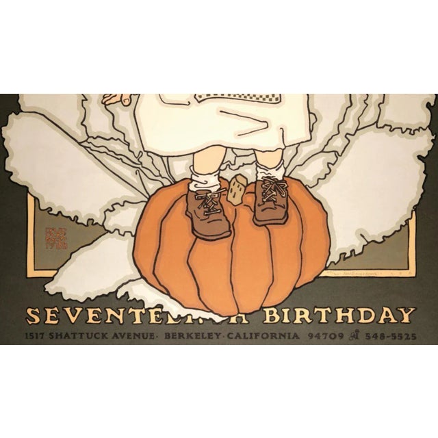 Chez Panisse Birthday Celebration: Signed Limited Ed. Goines Graphic Art Poster, 1988 For Sale - Image 4 of 4