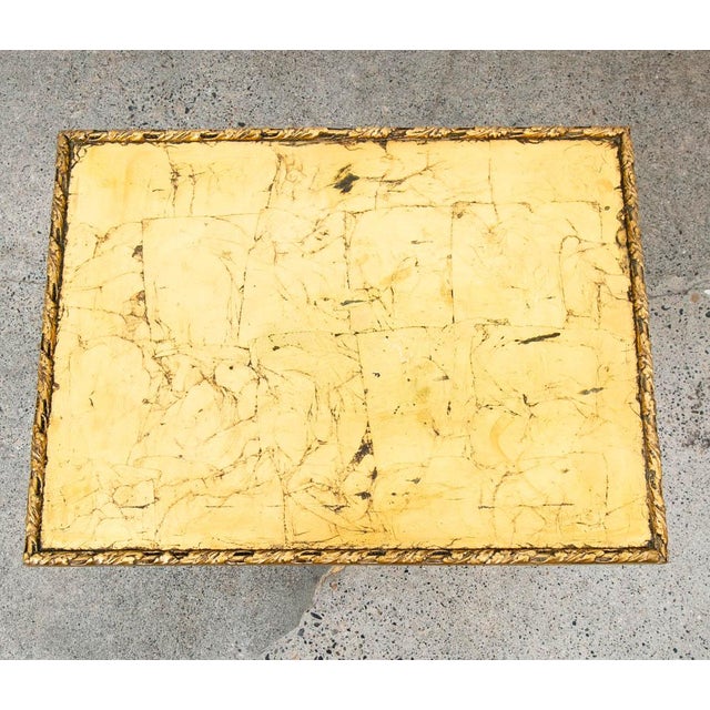 Mid Century Modern Side Table End Rectangular Hollywood Regency Gold 1970s 70s For Sale - Image 12 of 12